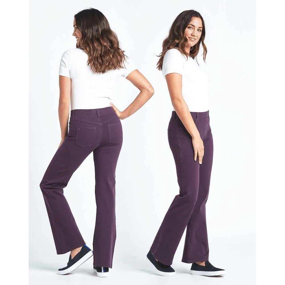New Betabrand Purple Bootcut 4 Pocket Yoga Denim Jeans Large Long Tall